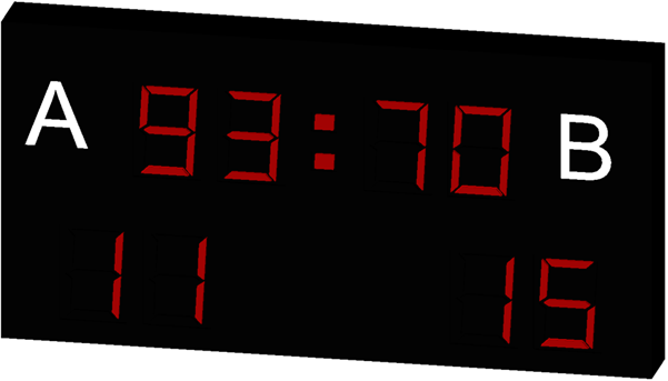 SFS-250-40 nümerik futbol skorbordu